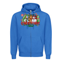True Royal christmas crew polar bear reindeer and snowman Zipper Hoodie - CowGirlArtShop
