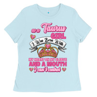 Baby Blue as a taurus girl zodiac girls Ladies Tee - Jasminsmagicworld