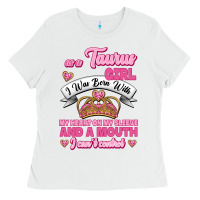 White as a taurus girl zodiac girls Ladies Tee - Jasminsmagicworld