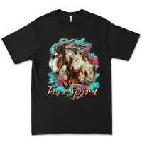 Black free spirit mustang horse Premium Tee - LillyAllenDesigns