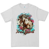 Dove Grey free spirit mustang horse Premium Tee - LillyAllenDesigns