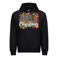 Black Western Merry Christmas Urban Hoodie - CowhideDigitalArt