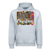 Heather Grey Western Merry Christmas Urban Hoodie - CowhideDigitalArt