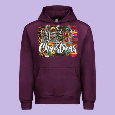 Western Merry Christmas Urban Hoodie Designed By Cowhidedigitalart