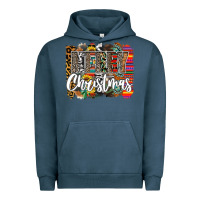 Pigment Midnight Navy Western Merry Christmas Urban Hoodie - CowhideDigitalArt