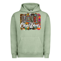 Pigment Oil Green Western Merry Christmas Urban Hoodie - CowhideDigitalArt