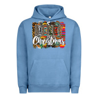 Pigment Pebble Blue Western Merry Christmas Urban Hoodie - CowhideDigitalArt