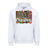 White Western Merry Christmas Urban Hoodie - CowhideDigitalArt