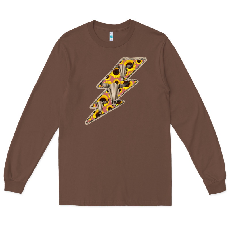 Sunflower And Skull Lightning Long Sleeve Tee by Bettercallsaul | Teevron