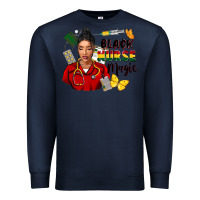Navy Juneteenth black Nurse magic Premium Sweatshirt - FaDigitalArtStudio