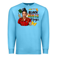 Ocean Blue Juneteenth black Nurse magic Premium Sweatshirt - FaDigitalArtStudio
