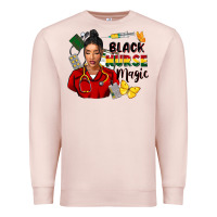 Pale Pink Juneteenth black Nurse magic Premium Sweatshirt - FaDigitalArtStudio