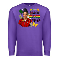 Purple Juneteenth black Nurse magic Premium Sweatshirt - FaDigitalArtStudio