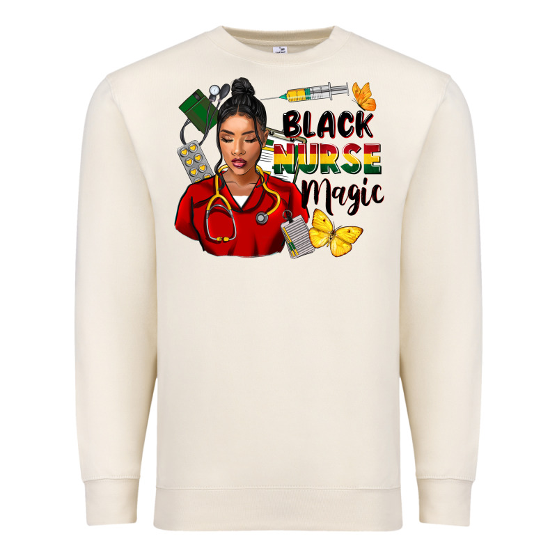 Juneteenth Black Nurse Magic Premium Sweatshirt by FaDigitalArtStudio | Teevron