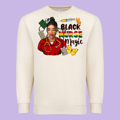 Juneteenth Black Nurse Magic Premium Sweatshirt Designed By Fadigitalartstudio