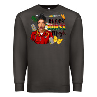 Smoke Juneteenth black Nurse magic Premium Sweatshirt - FaDigitalArtStudio