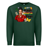 Sports Green Juneteenth black Nurse magic Premium Sweatshirt - FaDigitalArtStudio