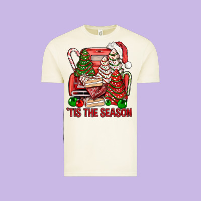 Tis The Season Christmas Cakes Truck Vintage Tee Designed By Bundleandbundleshop