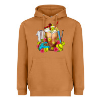 Meerkat Softball Frappe Coffee Heavyweight Hoodie - FaDigitalArtStudio