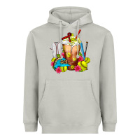 Moon Dust Softball Frappe Coffee Heavyweight Hoodie - FaDigitalArtStudio