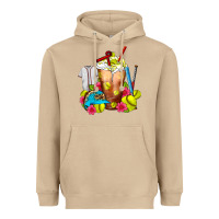 Mushroom Softball Frappe Coffee Heavyweight Hoodie - FaDigitalArtStudio
