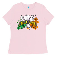 Bubblegum Pink ireland flag Ladies Tee - NancyCooperArtShop