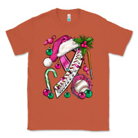 Copper Pink Christmas Breast Cancer Ribbon Baseball Classic Tee - BundleAndBundleShop