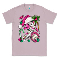 Lilac Pink Christmas Breast Cancer Ribbon Baseball Classic Tee - BundleAndBundleShop