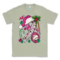 Matcha Pink Christmas Breast Cancer Ribbon Baseball Classic Tee - BundleAndBundleShop