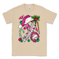 Mushroom Pink Christmas Breast Cancer Ribbon Baseball Classic Tee - BundleAndBundleShop