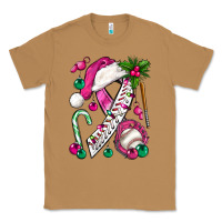 Toasted Coconut Pink Christmas Breast Cancer Ribbon Baseball Classic Tee - BundleAndBundleShop