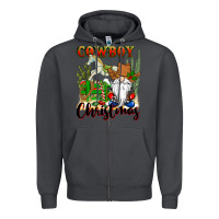 Smoke cowboy christmas gnome Zipper Hoodie - CowGirlArtShop