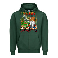 Sports Green cowboy christmas gnome Zipper Hoodie - CowGirlArtShop