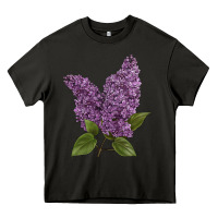 Asphalt Purple Lilac Flower Illustrations Heavy Core Tee - LillyAllenDesigns