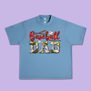 Baseball Dad Urban Heavy Tee Designed By Bundleandbundleshop