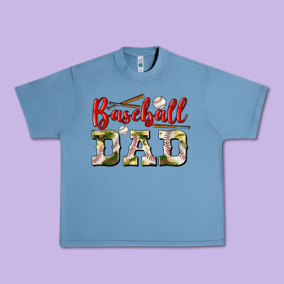 Baseball Dad Urban Heavy Tee Designed By Bundleandbundleshop