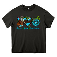 Asphalt peace love  gemstone Heavy Core Tee - AdoDesignShop