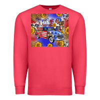 Cardinal Fourth Of July Sunflowers Truck Premium Sweatshirt - FaDigitalArtStudio