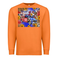 Carrot Fourth Of July Sunflowers Truck Premium Sweatshirt - FaDigitalArtStudio