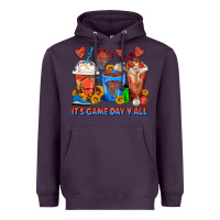 Plum It's Game Day Y'all Basketball Coffee Cups Heavyweight Hoodie - FaDigitalArtStudio