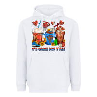 White It's Game Day Y'all Basketball Coffee Cups Heavyweight Hoodie - FaDigitalArtStudio