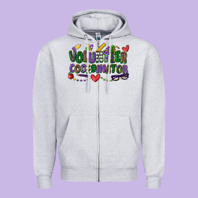 Volunteer Coordinator Mardi Gras Cowgirl Zipper Hoodie Designed By Cowgirlartshop