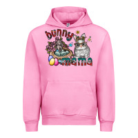 Fuchsia Pink Bunny mama Urban Hoodie - CowhideDigitalArt