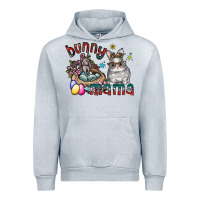 Heather Grey Bunny mama Urban Hoodie - CowhideDigitalArt