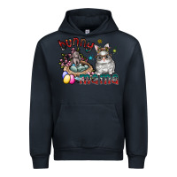 Navy Bunny mama Urban Hoodie - CowhideDigitalArt