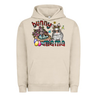 Pigment French Oak Bunny mama Urban Hoodie - CowhideDigitalArt