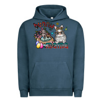 Pigment Midnight Navy Bunny mama Urban Hoodie - CowhideDigitalArt