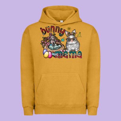 Bunny Mama Urban Hoodie Designed By Cowhidedigitalart