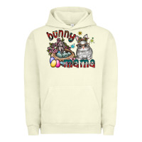 Pigment Pistachio Bunny mama Urban Hoodie - CowhideDigitalArt
