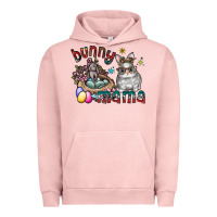 Pigment Salmon Bunny mama Urban Hoodie - CowhideDigitalArt